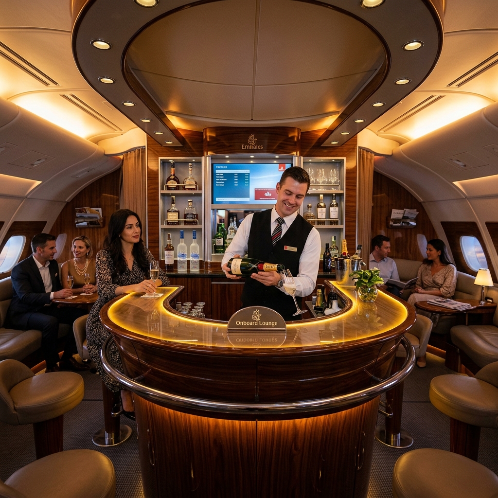 Emirates Business Class Onboard Lounge